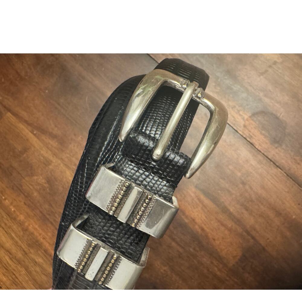 Remo Tulliani black calfskin belt 50